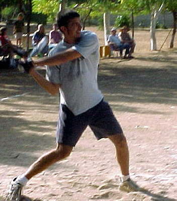 David at bat