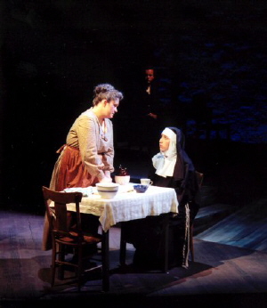 Sister Rita and Mrs. Shandig getting dinner ready